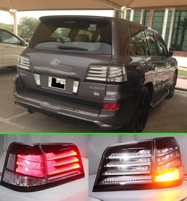 Rear Tail Lights For Lexus LX570 2012-2014 Tail lamp LED Black Style 4pcs Set - Изображение 1 из 4