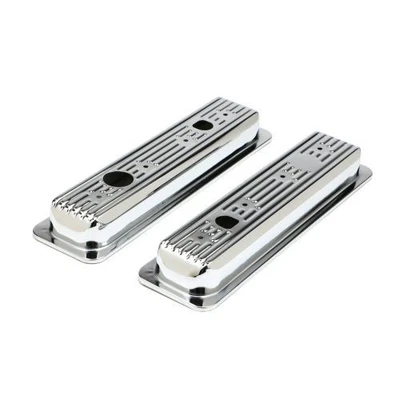 Trans-Dapt 9460 Traditional Valve Cover Caps Short Chrome - Image 1 of 3