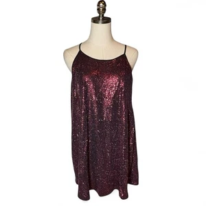 Torrid Red Sequin Top Sleeveless Size 3 3X Evening Party - Picture 1 of 9