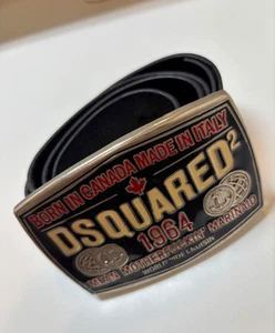 Dsquared2 Insignia Hebilla Cinturón Cuero Dsquared JAPÓN USADO - Imagen 1 de 5