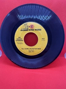 Jimi Hendrix, All Along the Watchtower/Burning of Midnight Lamp, 1967 Reprise 45 - Picture 1 of 8