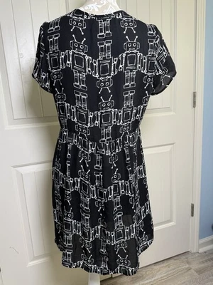 Vestido Y2K ROBOT Talla Pequeña Vaina Fiesta Ropa Love 21 Negro Blanco Largo Corto Foto 1 de 4