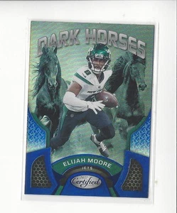 Espejo Dark Horses 2022 certificado azul #10 Elijah Moore Jets/75  - Imagen 1 de 2