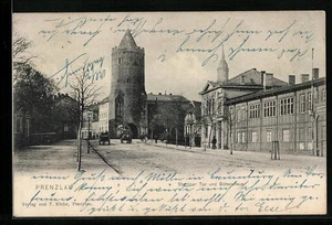 Prenzlau, Ansichtskarte, Stettiner Tor und Börsenhaus 1907 - Picture 1 of 2