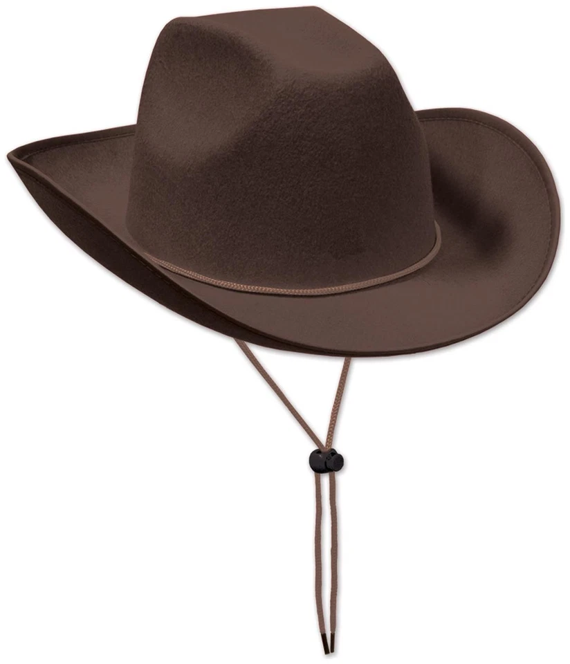 Sombrero de vaquero de fieltro marrón para Halloween - Beistle Foto 1 de 1
