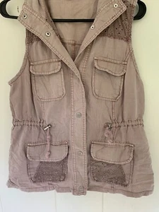 maurices pink vest size medium, Light Weight, Linen Cotton Blend Great Condition - Picture 1 of 11