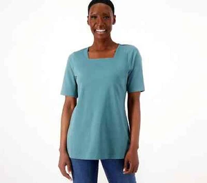 Denim & Co. Regular Essentials Perfect Jersey Tunika mit eckigem Ausschnitt A487578 - Bild 1 von 7