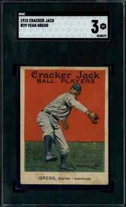 1915 Cracker Jack #29 Vean Gregg - SGC 3 - Foto 1 di 2