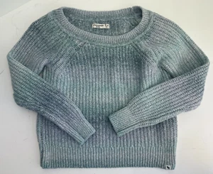 Abercrombie Kids Pullover Chenille Sweater Light Blue Ombre Size 13/14 - Picture 1 of 4