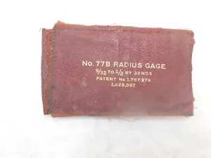 Radius gage set by Lufkin, No. 77B - Picture 1 of 4