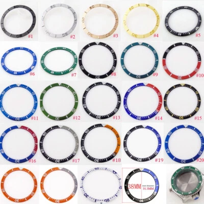 38mm*31.5mm Flat Watch Bezel Insert Aluminum/Ceramic/Steel Fit For SKX007 009 - Image 1 of 4
