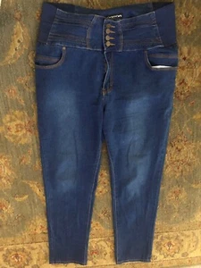 Jeans blu denim 2X/20 ~ premaman cotone elasticizzato pannello - Foto 1 di 6