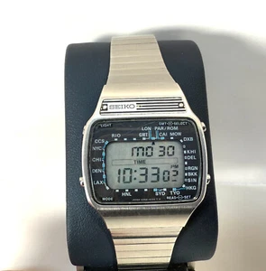 Vintage Seiko Watch A358-5000 Pan-Am World Time • Working • Good Cond - Picture 1 of 5