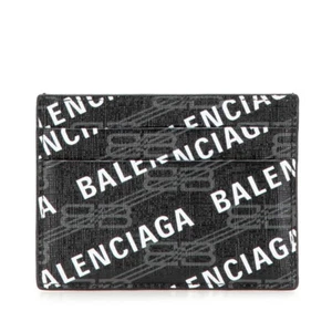 BALENCIAGA logo Card Case Pass Case 594309 mens 【Used】 - Picture 1 of 11