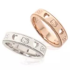 Anello Hello Kitty Cuore Pizzo J-Plus Argento 925 con SCATOLA Esclusiva Regalo GIAPPONE NUOVO - Foto 1 di 30