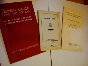 Vintage Labor Law Booklet Lot(3) 1940's - Picture 1 of 3