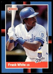1988 Donruss Baseball Card Frank White Kansas City Royals #225