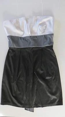 Vestido Juniors Sin Tirantes Negro Rayas Mystic Talla L Foto 1 de 4