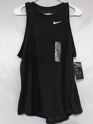NWT 2020 NIKE Dry High Neck Womens Medium Black Training Tank Top CJ1711-010 - Image 1 of 4