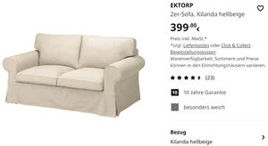 EKTORP 3er +2er-Sofa, Kilanda hellbeige IKEA - Bild 1 von 2