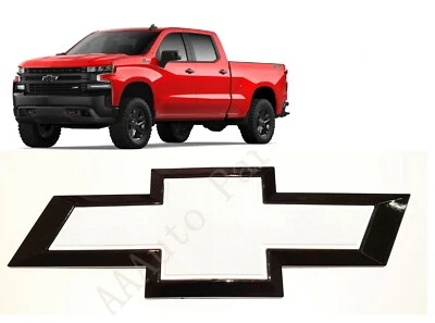 Rear Black White Bowtie Emblem 2014-2023 Chevy Silverado 1500 2500HD 3500HD - Image 1 of 4