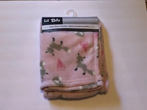 Lil Bitz Plüsch Rosa Baby Fuchs Decke Neu mit Etikett 30" x 35" - Bild 1 von 2