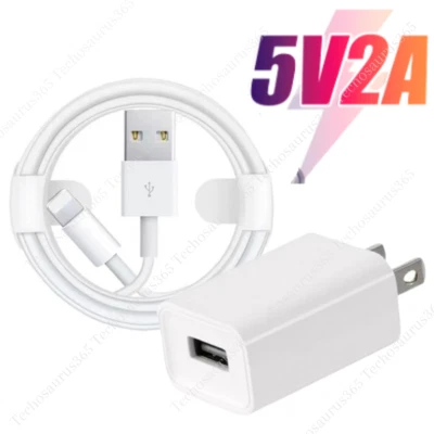 Cargador de pared con puerto USB 5V 2A adaptador de corriente alterna a CC para iPhone 14 13 12 11 XR XS Foto 1 de 4