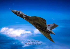 Avro Vulcan XH558 with Title canvas prints various sizes free delivery - Picture 1 of 1