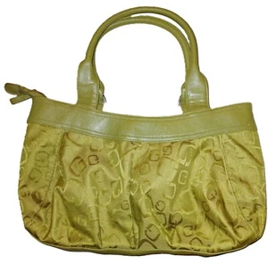 Gigi Olivia Lime Green Zippered Handbag Purse 15" x 9", 16" Strap Pleather/Poly - Picture 1 of 3
