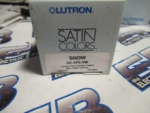 Lutron SC-1PS-SW, 15A, 120/277V, "Snow" Single Pole Decora Paddle Switch -NEW-B - Picture 1 of 4