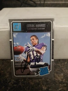 Chris Moore BALTIMORE RAVENS AUTOGRAPH Football Card 2016 Rated Rookie Card - Picture 1 of 2