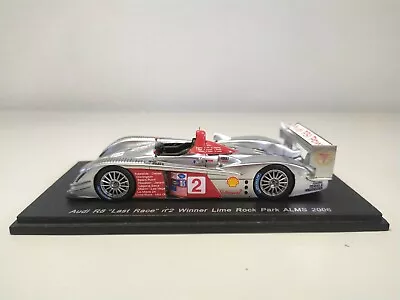  RARE SPARK 1:43 AUDI R8 #2 WINNER LIME PARK ALMS 2006 - S0677 - Image 1 of 4