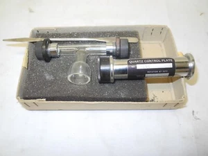 RUDOLPH RESEARCH QUARTZ CONTROL PLATE #5826 WITH GLASSWARE & METAL TOOL IN PICS - Picture 1 of 6