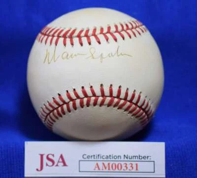 Warren Spahn JSA COA Autograph National League Signed Baseball 2 - Image 1 of 2