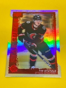 2023-24 Upper Deck Series 1 Tim Stutzle Senators Red Star Surge Die Cut NHL UD