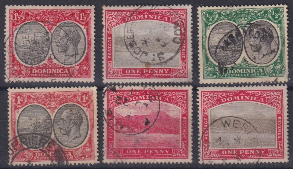 DOMINICA (28812): Selection of postmarks stamps QV - Image 1 of 1