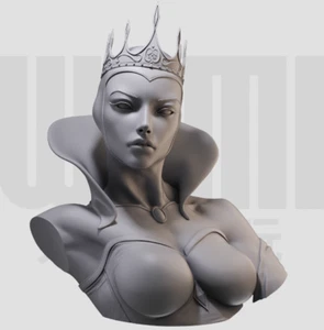Busto figura regina in resina 1/10 non verniciato non assemblato GK model kit - Foto 1 di 2