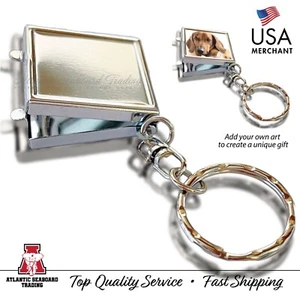 Customizable Double Sided Square Mirror Keychain - Picture 1 of 2