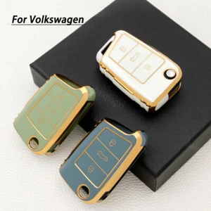 TPU Car Key Case For Volkswagen Polo Golf 4 5 6 7 T5 Passat B6 B5 Accessories - Picture 1 of 15