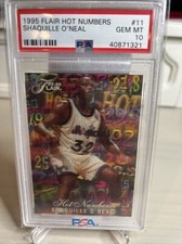 1995 Flair Shaquille O'Neal Hot Numbers #11 PSA 10 1996 SHAQ HOF DIESEL Magic