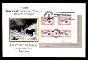 TRANS-MISSISSIPPI PRESS SHEET FIRST DAY COVER - PLATE# BLOCK OF 4 - Picture 1 of 2
