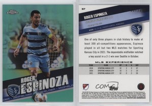 2022 Topps Chrome MLS Aqua Refractor /299 Roger Espinoza #57