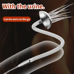 Male Silicone Penis Stretcher Urethral Sounding Metal Rod Penis Plug Dillator UK - Picture 1 of 21