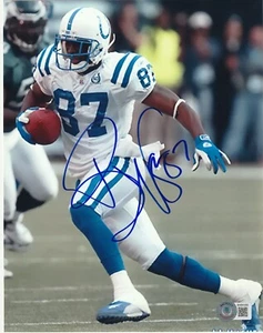 REGGIE WAYNE Signed Indianapolis COLTS 8x10 PHOTO Beckett Auth. (BAS) - Picture 1 of 2