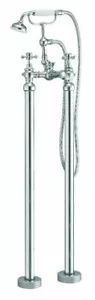 British Baths Bramham Floor Mounted Freestanding Chrome Bath Shower Mixer Tap - Picture 1 of 2