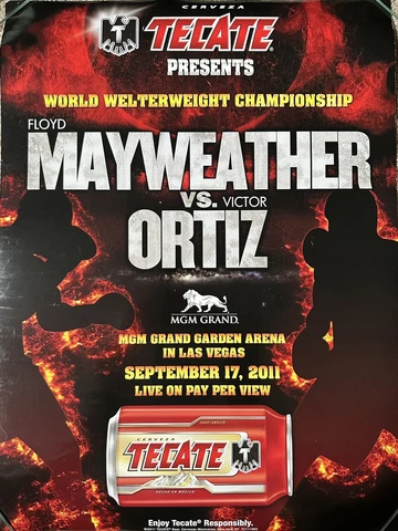 Floyd Mayweather vs. Victor Ortiz Tecate Boxing Fight Poster Cover