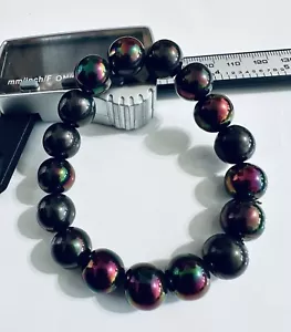 Aura Hematite Heavy Healing Crystal Bracelet 11mm - Picture 1 of 3