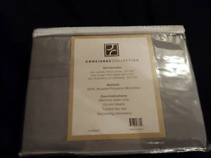 Carnegie Collection 100% Brushed Polyester Microfiber Queen Set. Gray - Picture 1 of 5