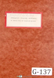 Gisholt UJP, Auswuchtmaschine, Bedieneranleitung & Wartungsanleitung 1948 - Bild 1 von 4