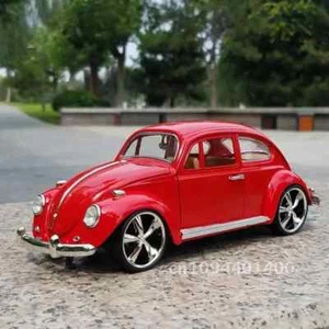 2024 New 1:18 Classic Car Beetle Black Car Alloy Car Model Simulation Car Decora - Picture 1 of 22
